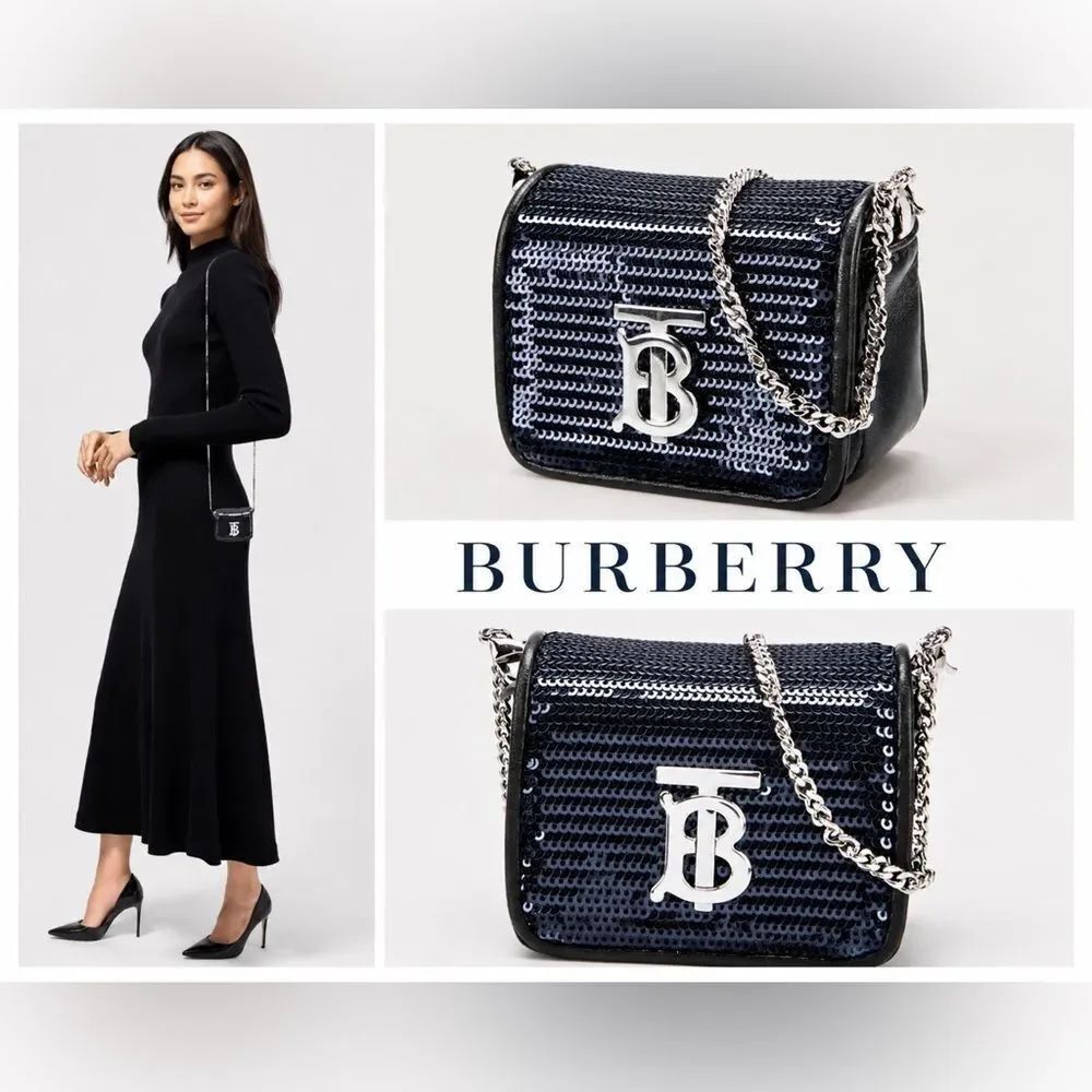 Burberry *Midnight Blue* Micro Mini Sequin Lola Crossbody